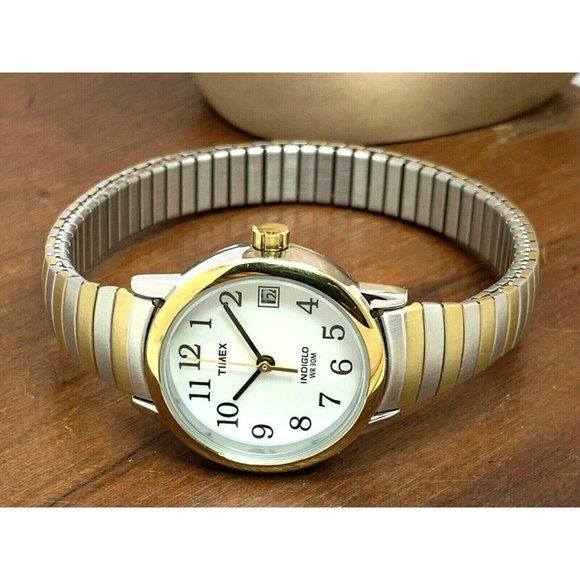 Timex Women\'s Watch TW2U79100 Indiglo Quartz Two Tone White Dial Expansion Band main image 10